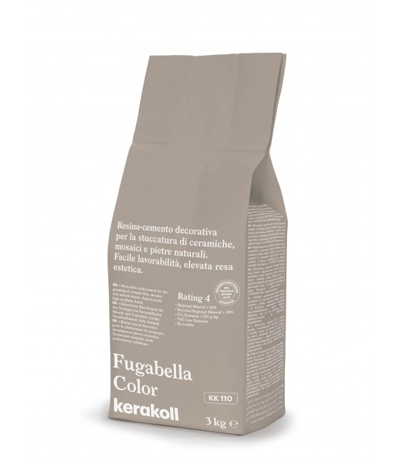 KERAKOLL - FUGABELLA KK110 RESINA-CEMENTO DECORATIVA PER PIASTRELLE 3 KG