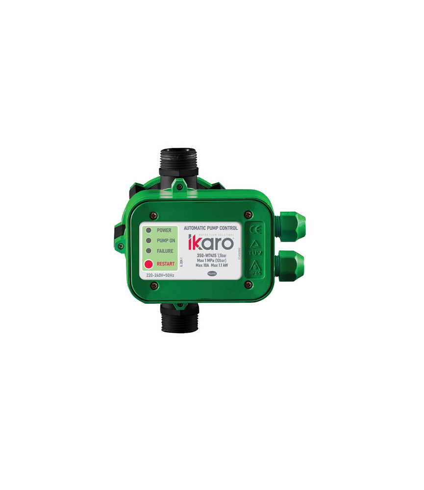 IKARO - PRESS CONTROL 1.5 BAR CONTROLLO AUTOMATICO PER ELETTROPOMPE 220-240V 50Hz - 350-W7415