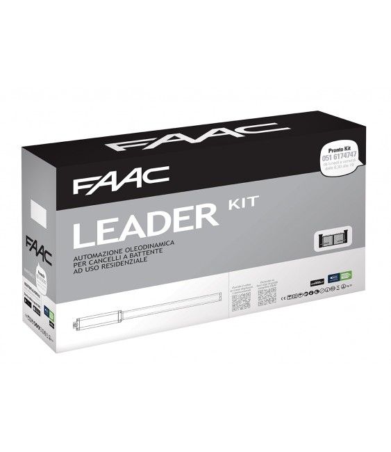 FAAC LEADER KIT - AUTOMAZIONE CANCELLO 2 BATTENTI MAX 1,8M PER ANTA 230V MOTORE 402 CBC - 105633445