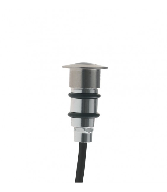 INTEC - FARETTO LED SEGNAPASSO DA INCASSO A PAVIMENTO NICHEL IN ALLUMINIO 4000K IP67 2,4X2,4X3,5 CM - LED-BARRET-R24