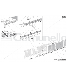 COMUNELLO 262 - CREMAGLIERA RETTANGOLARE CON FORI ZINCATA 30x12x1000