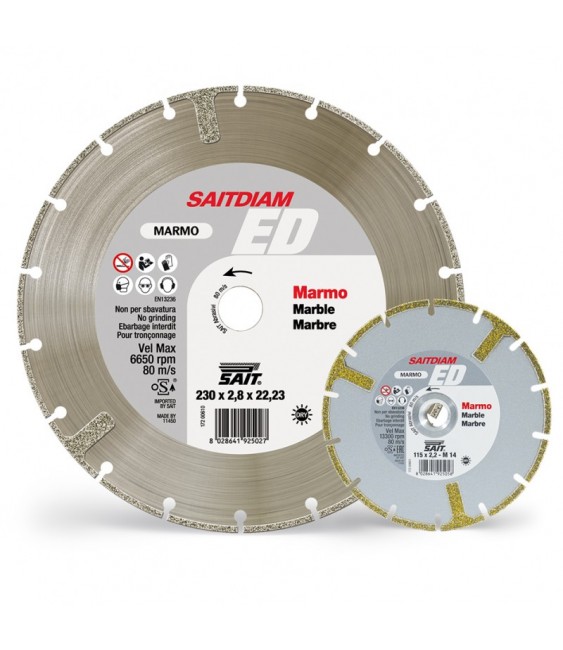 SAIT - DISCO DIAMANTATO PER MARMO 230X2,8X22,23 - SAITDIAM-EB ED