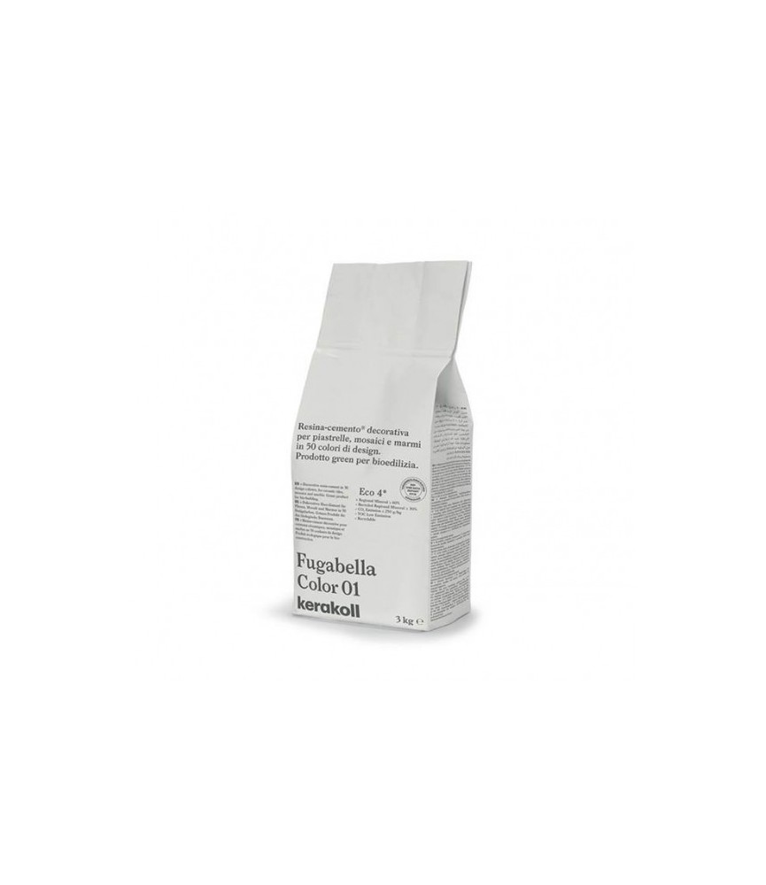 KERAKOLL - FUGABELLA 01 KK1 RESINA-CEMENTO DECORATIVA PER PIASTRELLE 3 KG