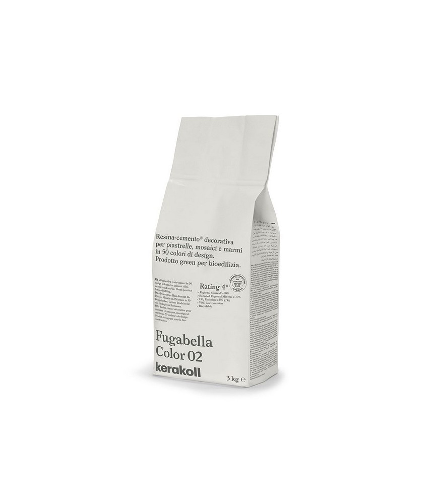 KERAKOLL - FUGABELLA 02 KK2 RESINA-CEMENTO DECORATIVA PER PIASTRELLE 3 KG