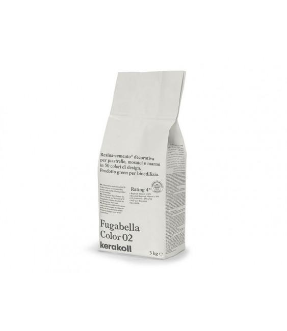 KERAKOLL - FUGABELLA 02 KK2 RESINA-CEMENTO DECORATIVA PER PIASTRELLE 3 KG